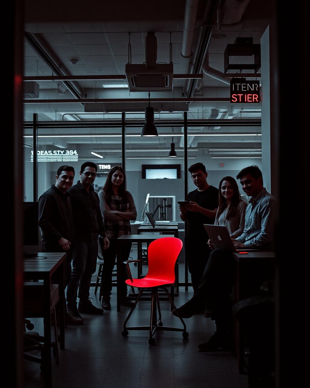 Frame de equipe de startup em ambiente moderno
